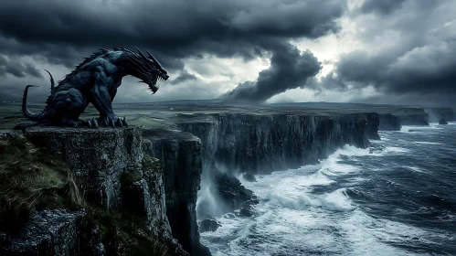 Dragon on Cliffs Edge