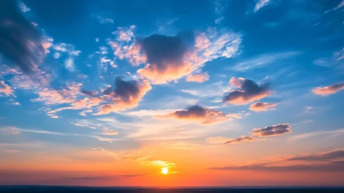 Peaceful Sunset Over the Horizon