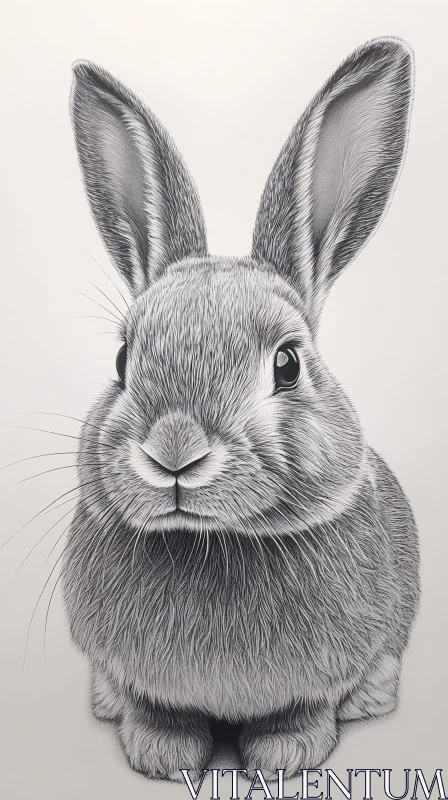 Intricate Rabbit Drawing AI Image