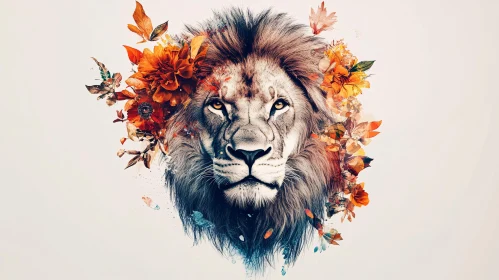 Floral Lion Art