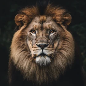 Majestic Lion Close-Up