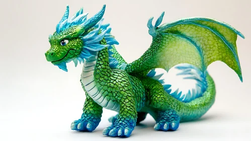 Green and Blue Dragon Statue