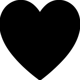 Minimalist Heart Shape on White