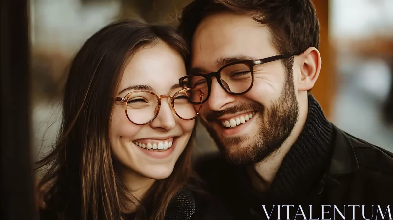 Smiling Couple in Love AI Image