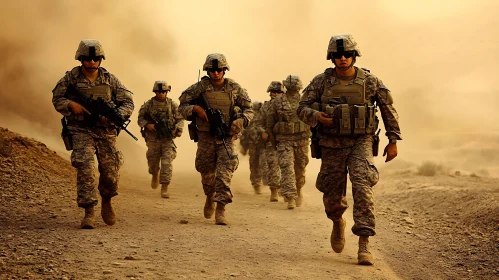 Military Unit in Arid Terrain