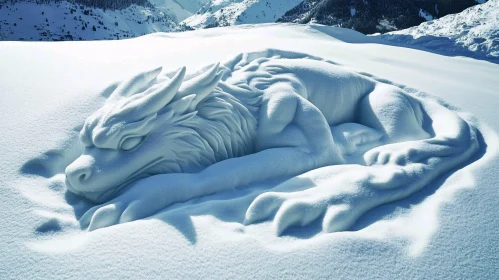 Winter Dragon: A Snow Sculpture Masterpiece