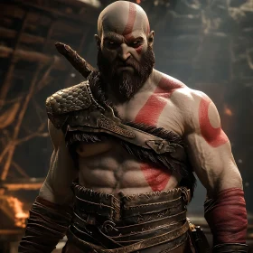 Armored Warrior with Red Markings