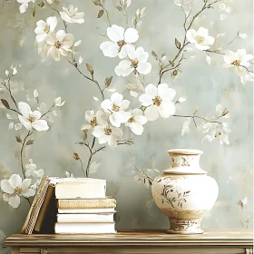 Classic Floral Wallpaper and Vintage Decor