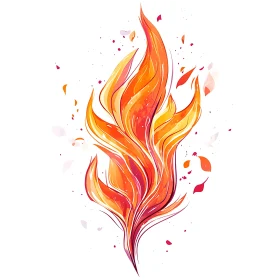 Vivid Flame Art Design