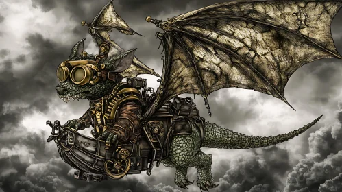 Mechanical Dragon Soaring