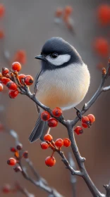 Serene Winter Bird Scene