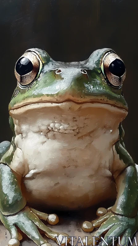 AI ART Artistic Frog Close-up