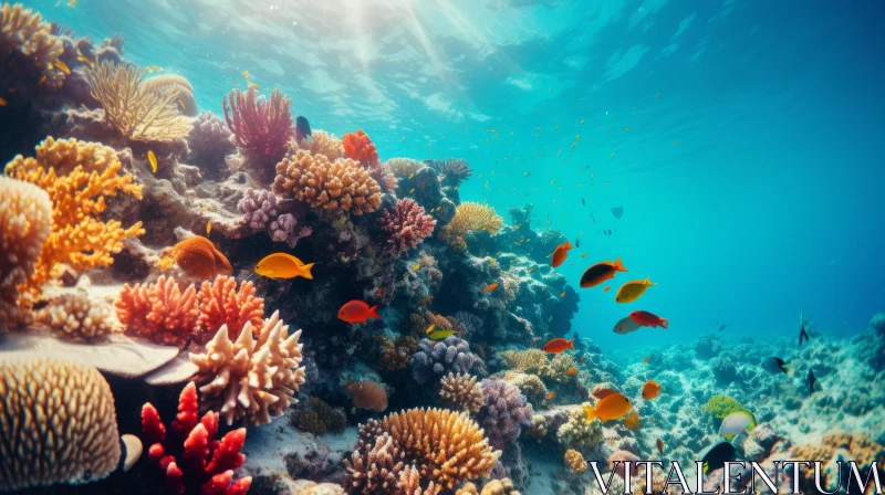 Underwater Coral Reef - A Burst of Color and Life AI Image