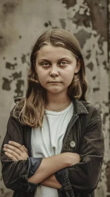 Greta Thunberg in a Serious Pose