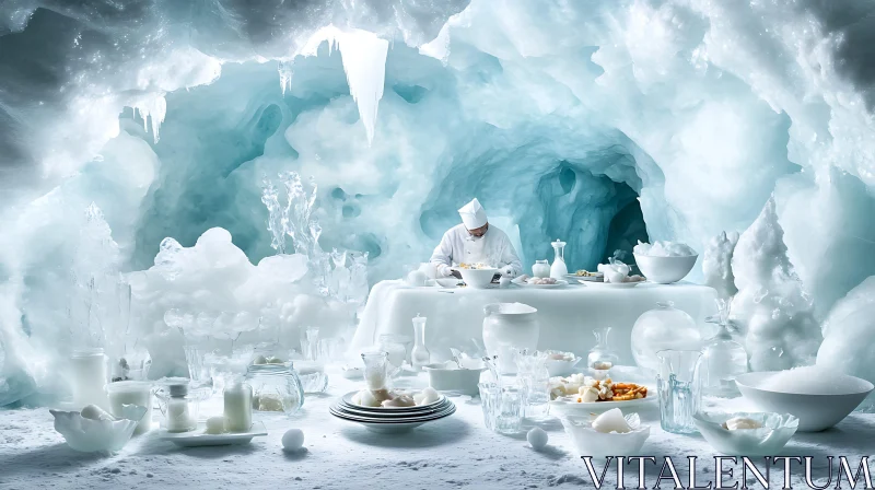 Icy Culinary Creation AI Image
