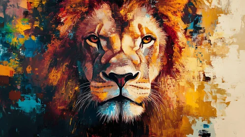 Lion in Acrylics
