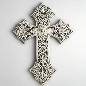 Detailed Religious Cross Ornament