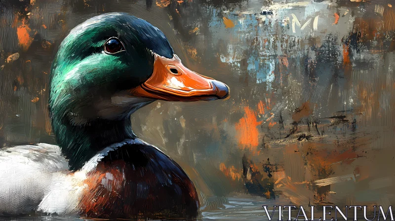 Colorful Mallard Art AI Image