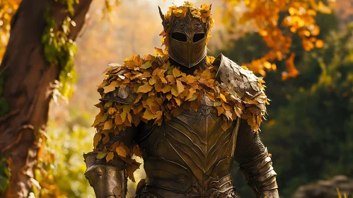 Leaf Armor Knight in the Woods