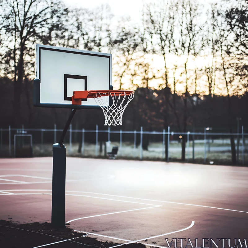 Outdoor Basketball Hoop AI Image