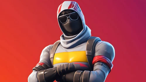 Masked Fortnite Character with Goggles