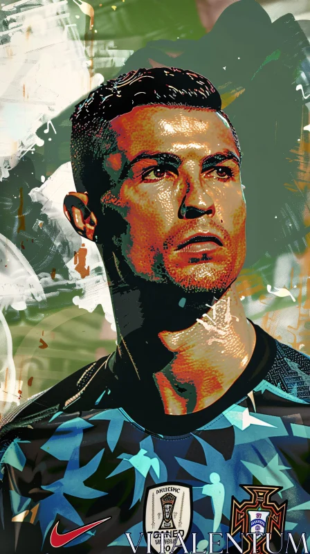 Artistic depiction of Cristiano Ronaldo AI Image