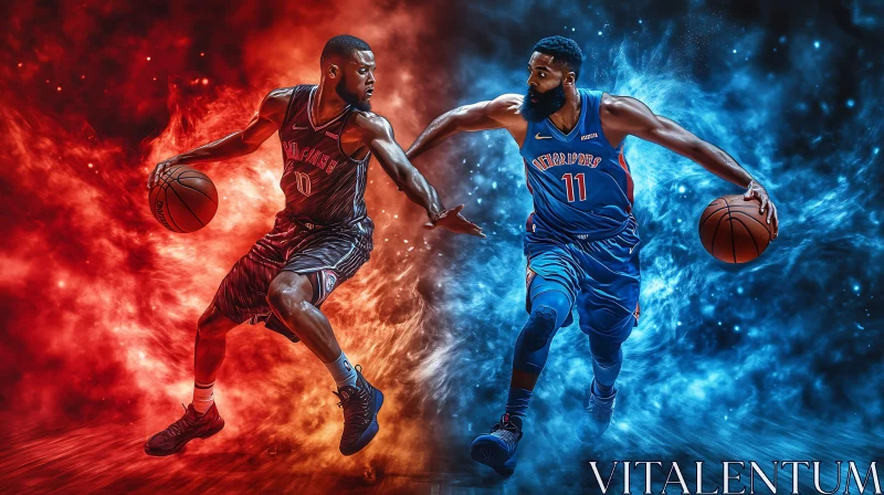 Rivalry on the Court AI Image