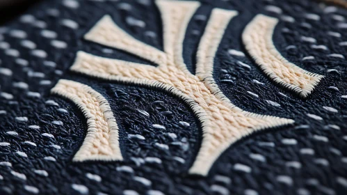 Detailed Embroidery on Navy Fabric