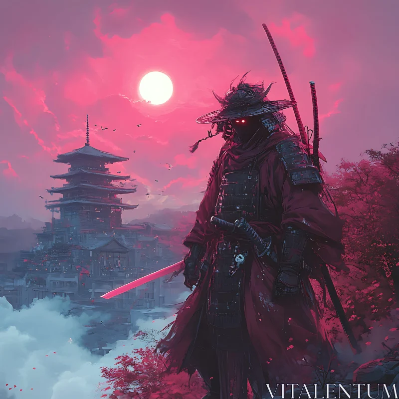 Guardian of the Pink Night AI Image