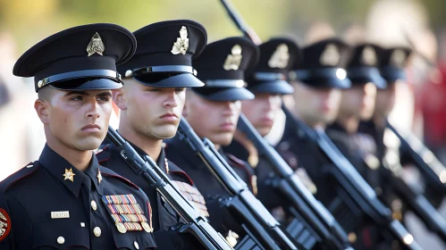 Formal Military Parade Formation