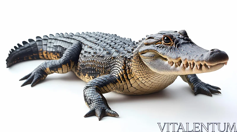 Detailed Alligator Depiction AI Image