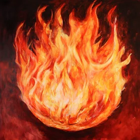 Fiery Explosion Art