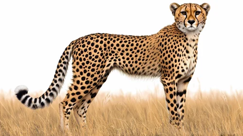Cheetah in tall grass