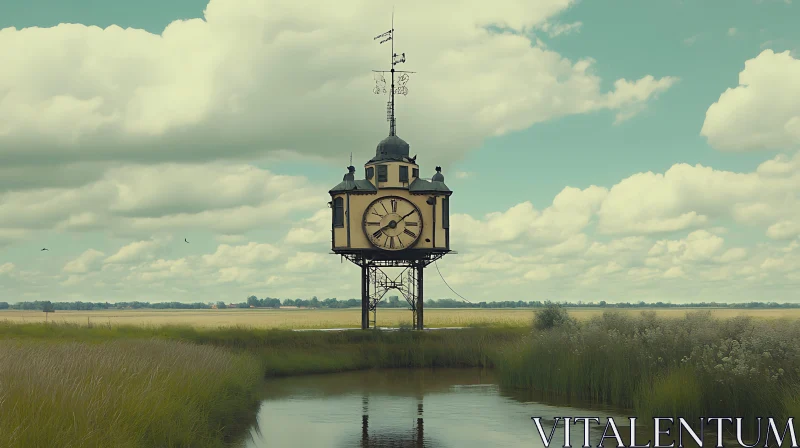 AI ART Time Keeper in the Fields