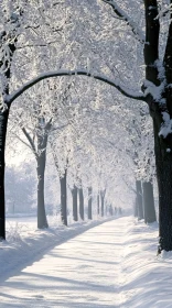 Tranquil Winter Walkway