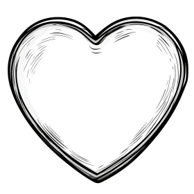 Outline Heart Shape Drawing