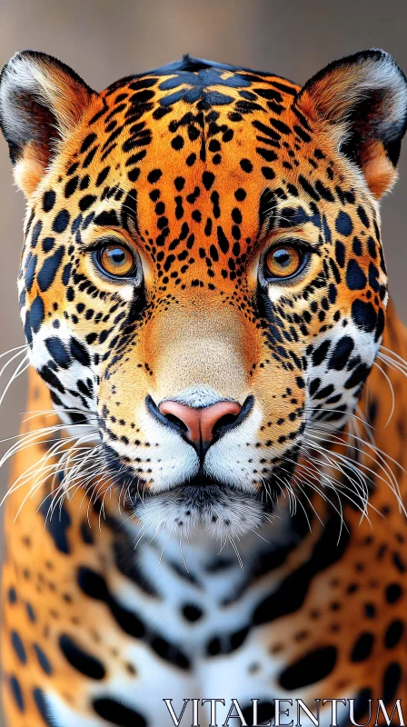 Jaguar Close-Up Portrait AI Image