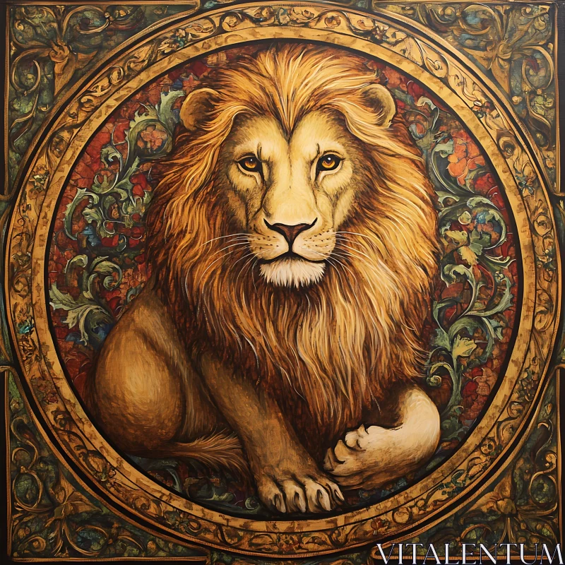 AI ART Regal Lion Portrait