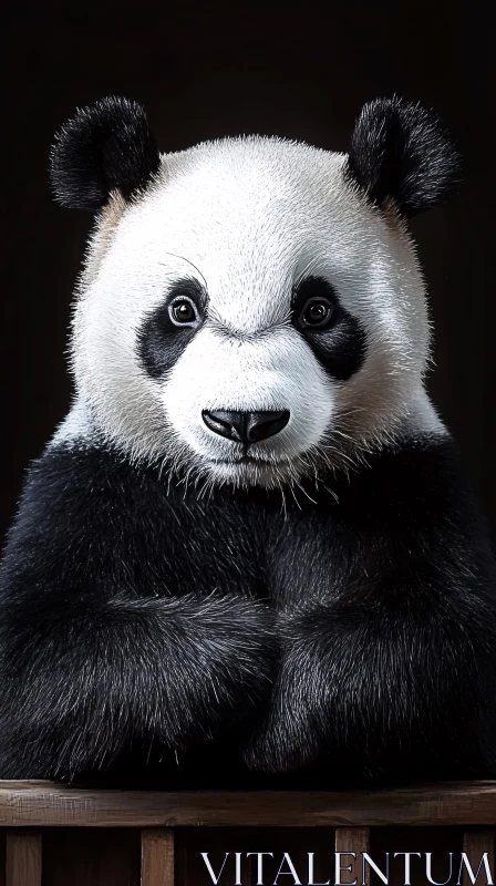 Panda Close-Up Portrait AI Image