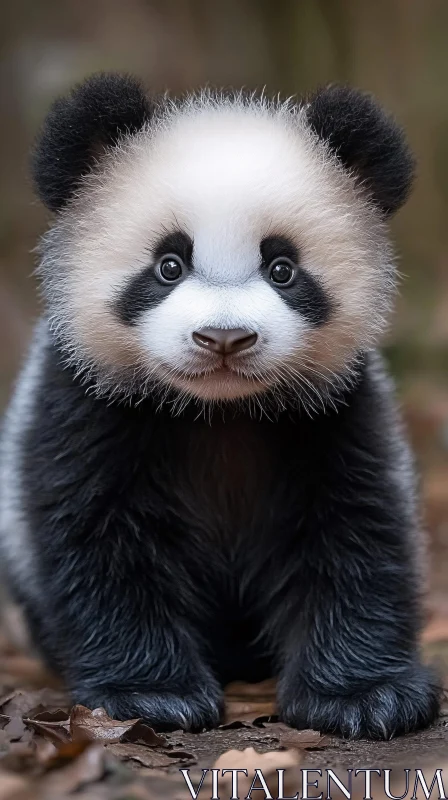 AI ART Charming Panda Cub Close-Up