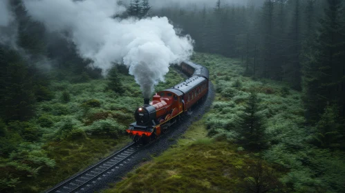 Majestic Steam Train in Enchanting Forest | Scottish Landscapes