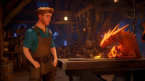 A Dragon's Forge: A Heartwarming Scene