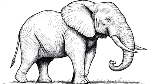 Majestic Elephant Illustration