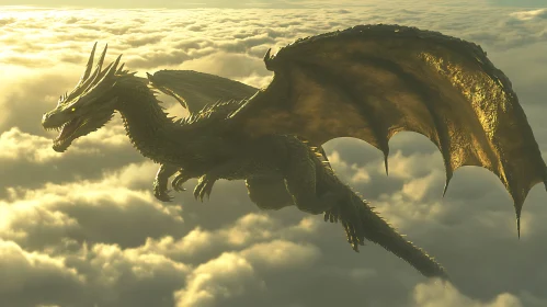 Dragon Flight Above the Clouds