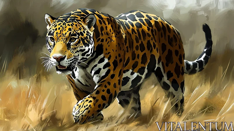 AI ART Graceful Jaguar in Natural Habitat