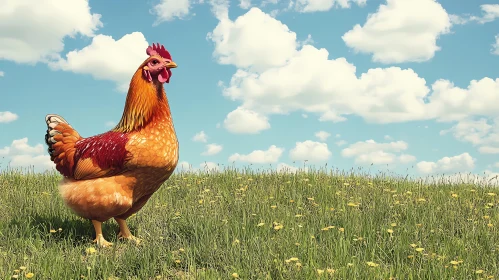 Serene Chicken in Nature