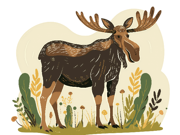 Moose in Nature T-Shirt Design POD Design