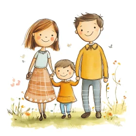 Whimsical Family Portrait: Joyful Bond