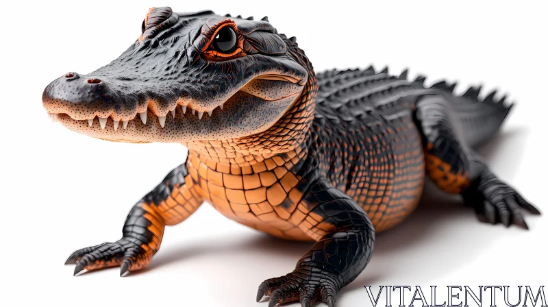 Artistic Render of a Crocodile AI Image