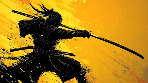 Warrior in Shadows: A Samurai's Stance